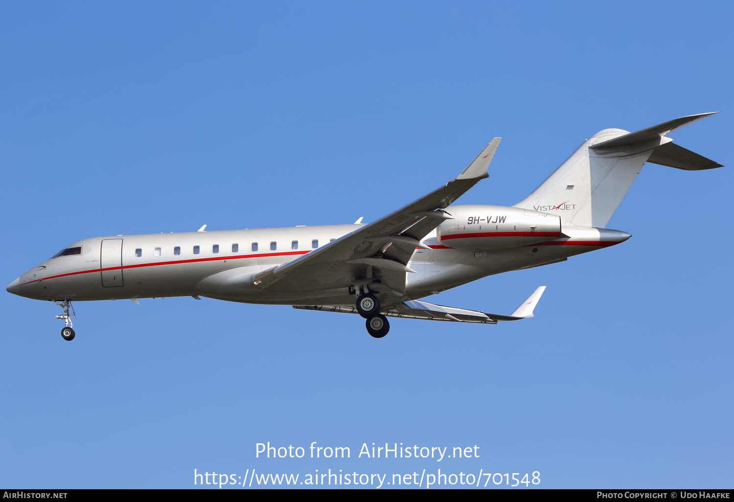 Aircraft Photo of 9H-VJW | Bombardier Global 6000 (BD-700-1A10) | VistaJet | AirHistory.net #701548