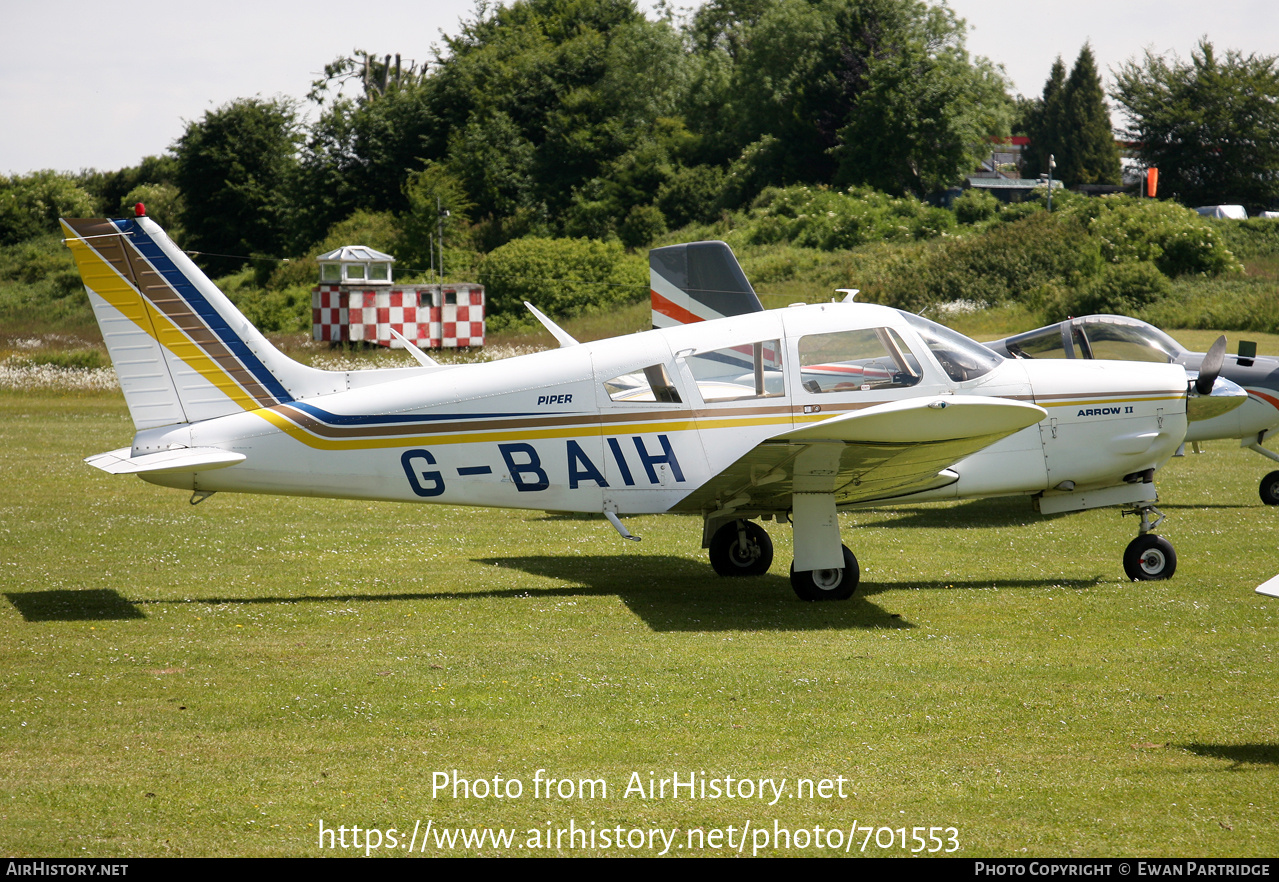 Aircraft Photo of G-BAIH | Piper PA-28R-200 Cherokee Arrow II | AirHistory.net #701553