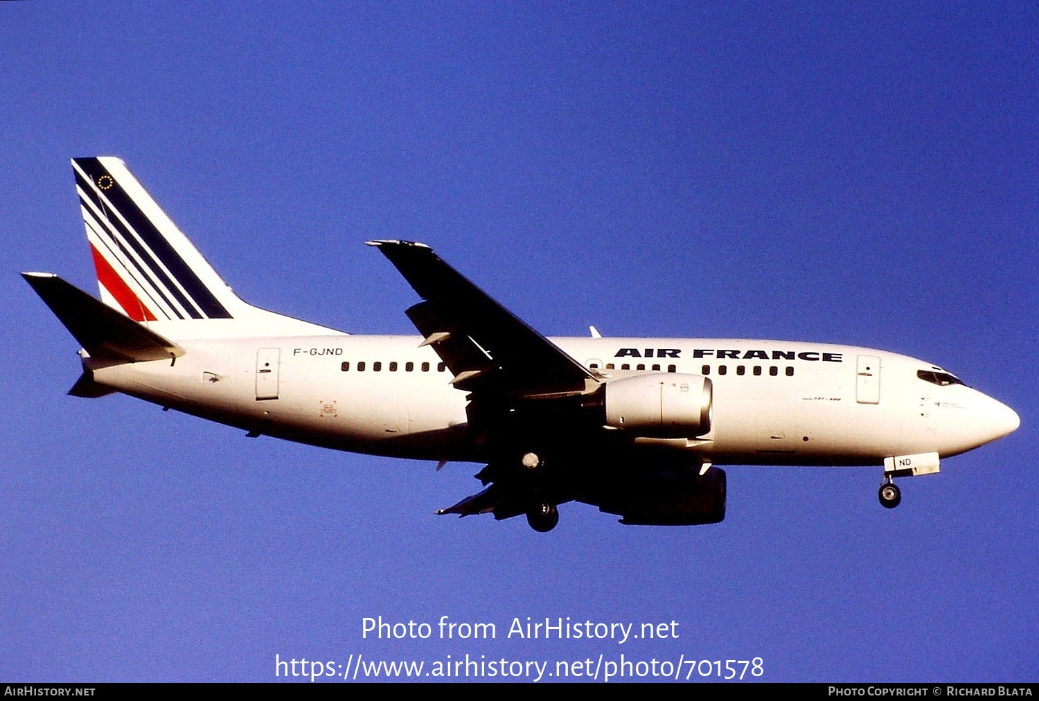 Aircraft Photo of F-GJND | Boeing 737-528 | Air France | AirHistory.net #701578