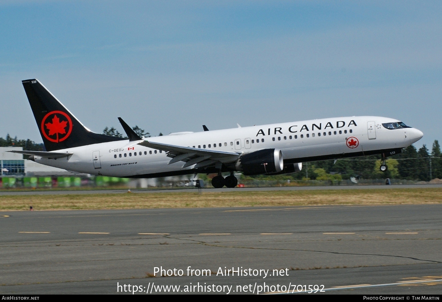 Aircraft Photo of C-GEOJ | Boeing 737-8 Max 8 | Air Canada | AirHistory.net #701592