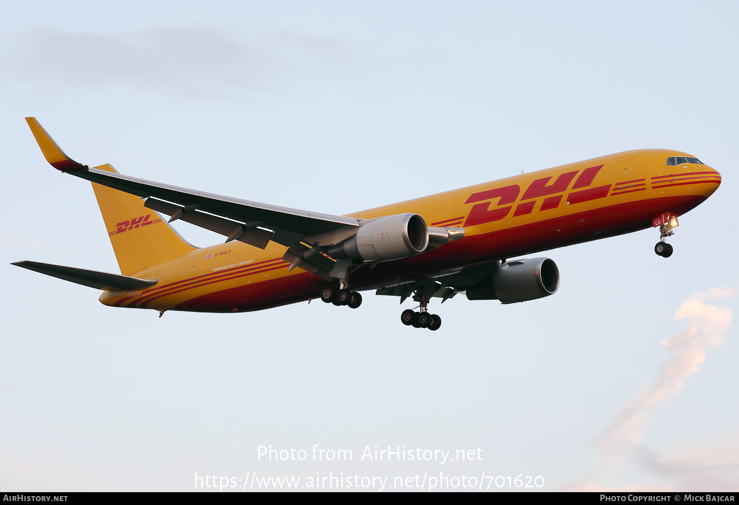 Aircraft Photo of G-DHLO | Boeing 767-316/ER(BCF) | DHL International | AirHistory.net #701620