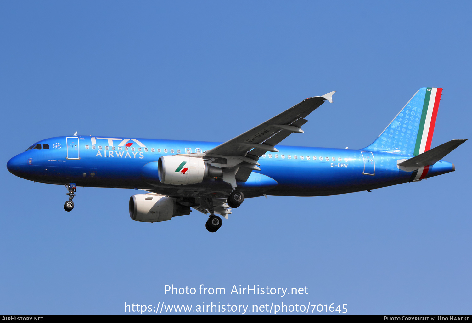 Aircraft Photo of EI-DSW | Airbus A320-216 | ITA Airways | AirHistory.net #701645