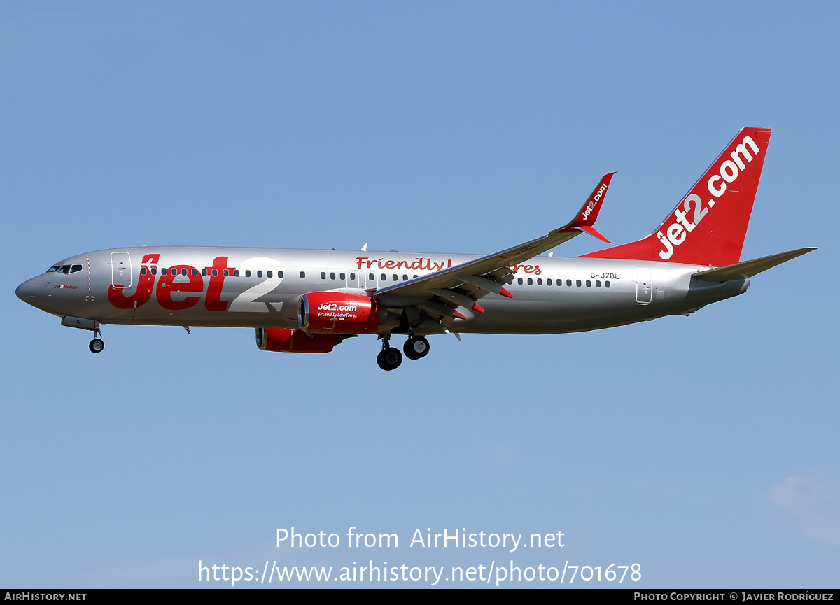 Aircraft Photo of G-JZBL | Boeing 737-800 | Jet2 | AirHistory.net #701678