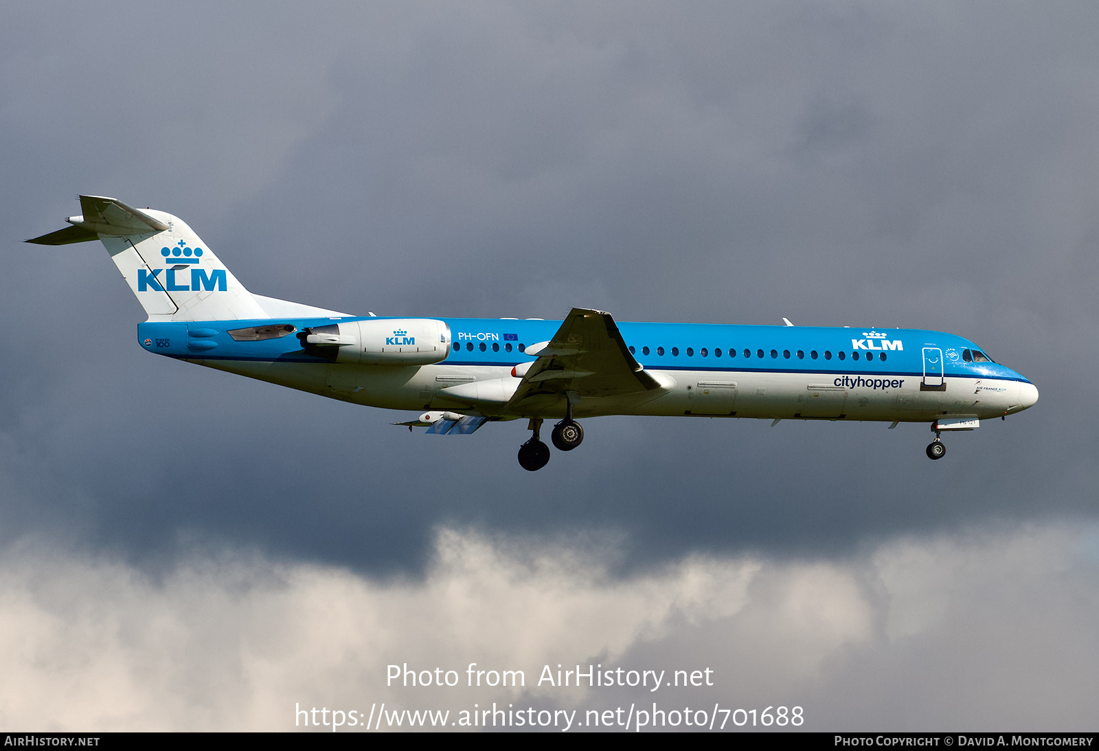 Aircraft Photo of PH-OFN | Fokker 100 (F28-0100) | KLM Cityhopper | AirHistory.net #701688