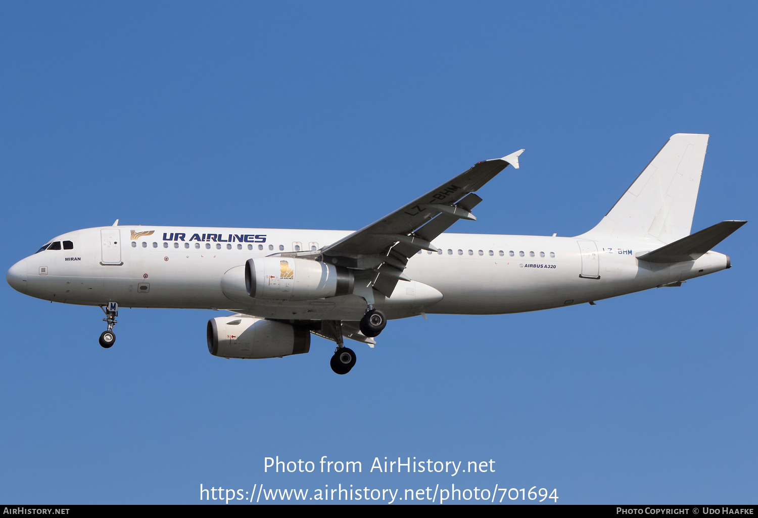 Aircraft Photo of LZ-BHM | Airbus A320-232 | UR Airlines | AirHistory.net #701694
