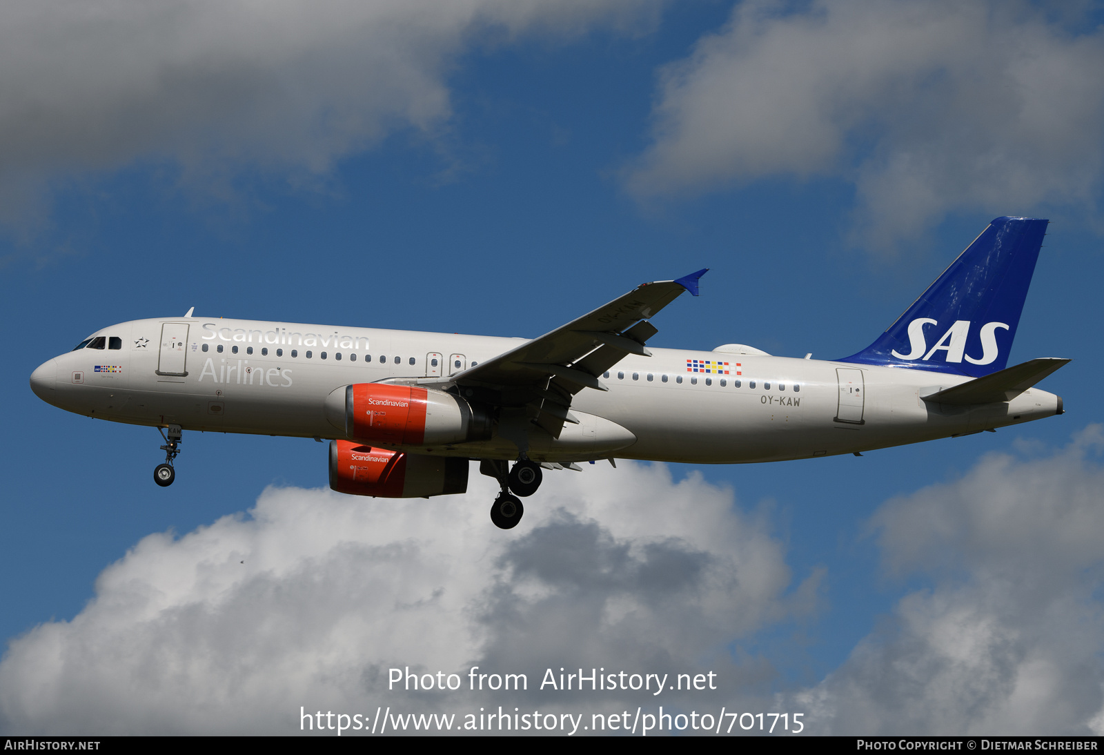 Aircraft Photo of OY-KAW | Airbus A320-232 | Scandinavian Airlines - SAS | AirHistory.net #701715