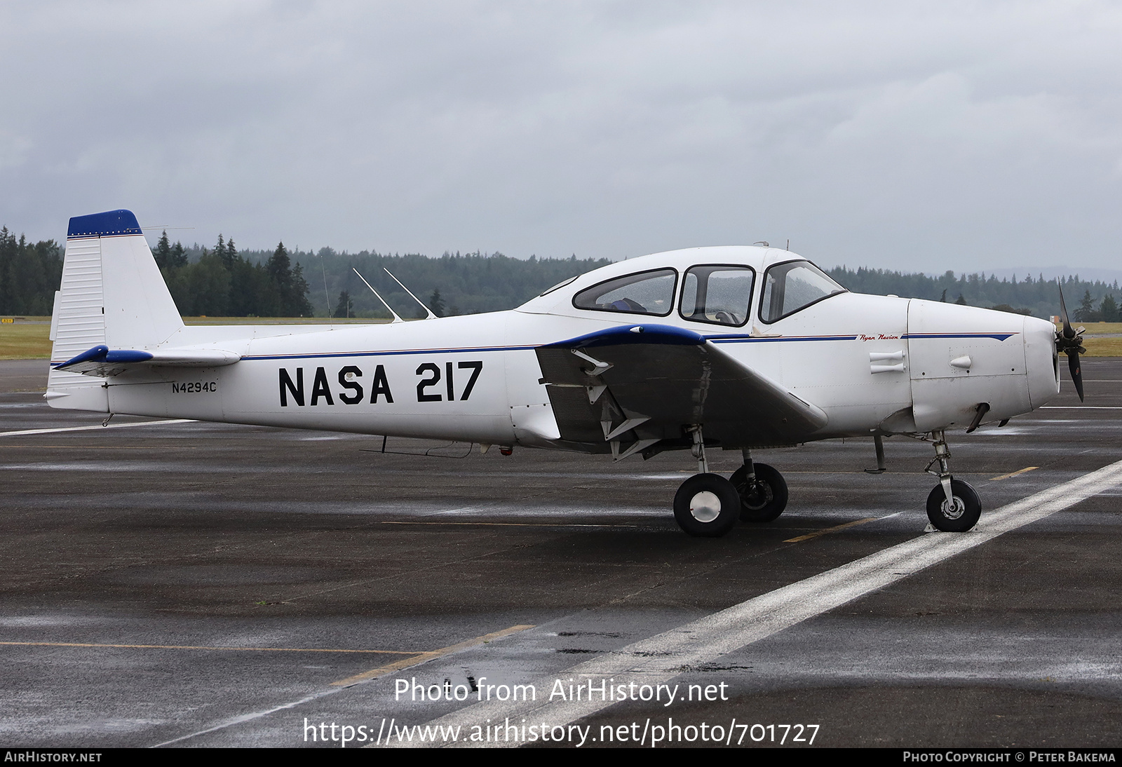 Aircraft Photo of N4294C / NASA 217 | Ryan Navion A | AirHistory.net #701727