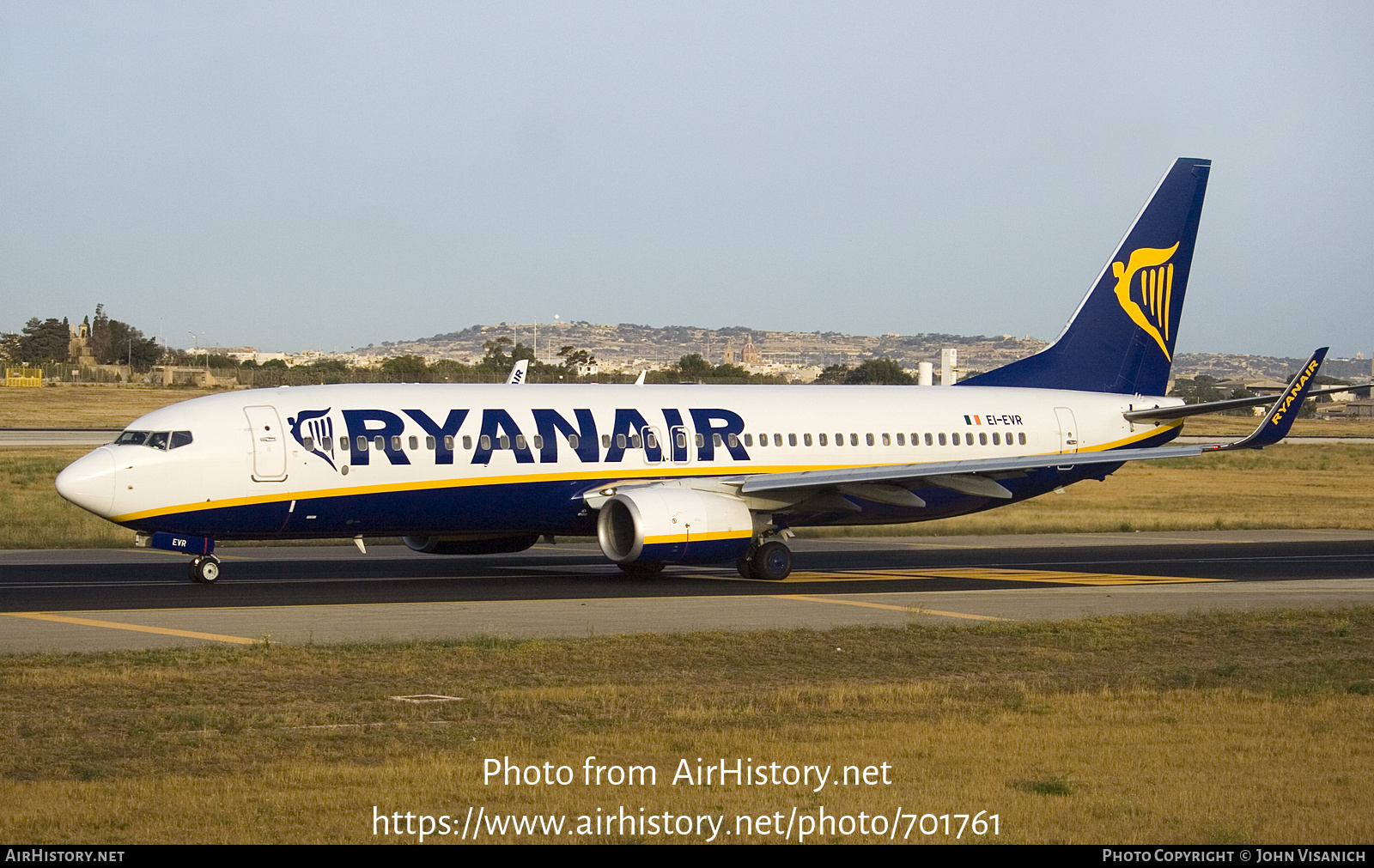 Aircraft Photo of EI-EVR | Boeing 737-8AS | Ryanair | AirHistory.net #701761