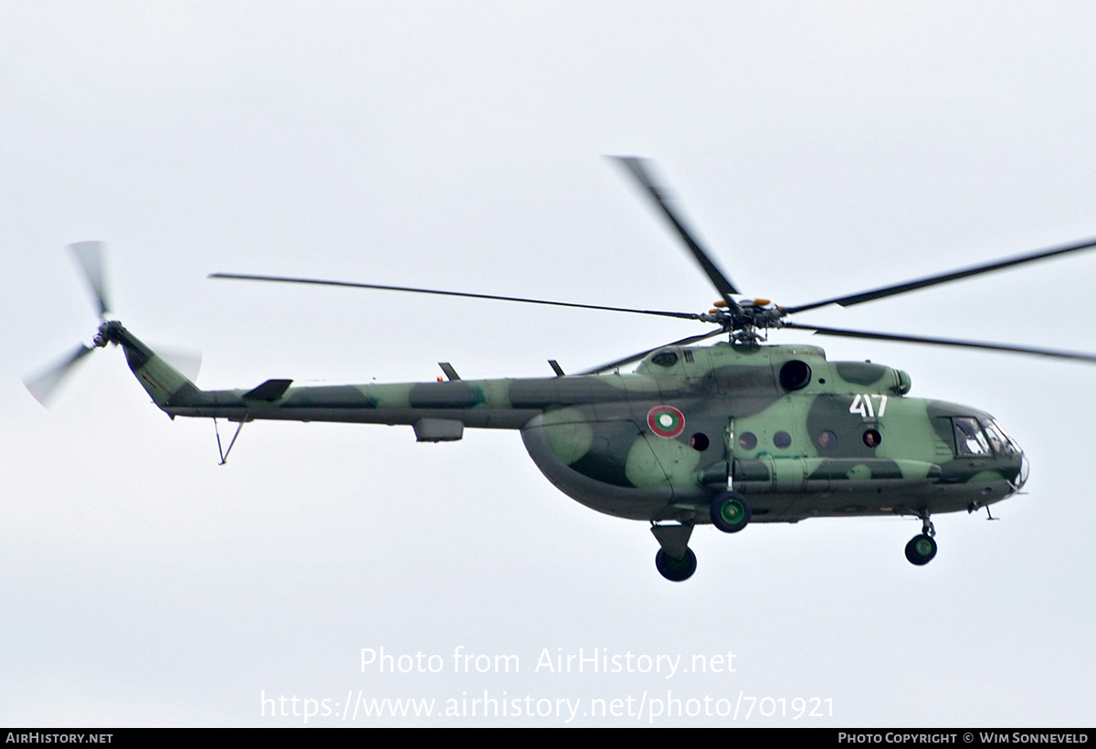 Aircraft Photo of 417 | Mil Mi-17 | Bulgaria - Air Force | AirHistory.net #701921