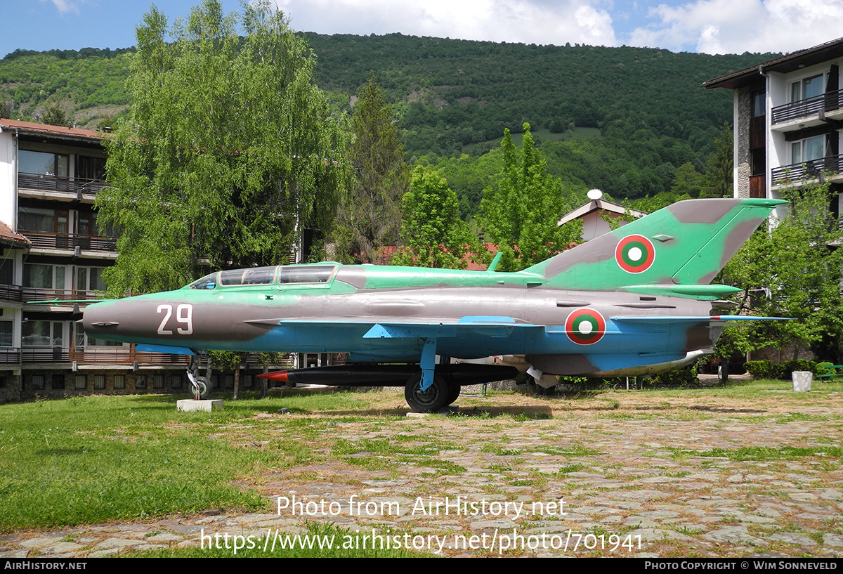 Aircraft Photo of 29 | Mikoyan-Gurevich MiG-21UM | Bulgaria - Air Force ...