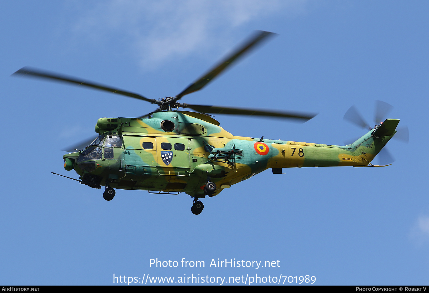 Aircraft Photo of 78 | Aerospatiale IAR-330L/SOCAT Puma | Romania - Air Force | AirHistory.net #701989
