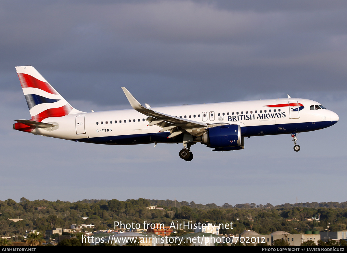 Aircraft Photo of G-TTNS | Airbus A320-251N | British Airways | AirHistory.net #702012