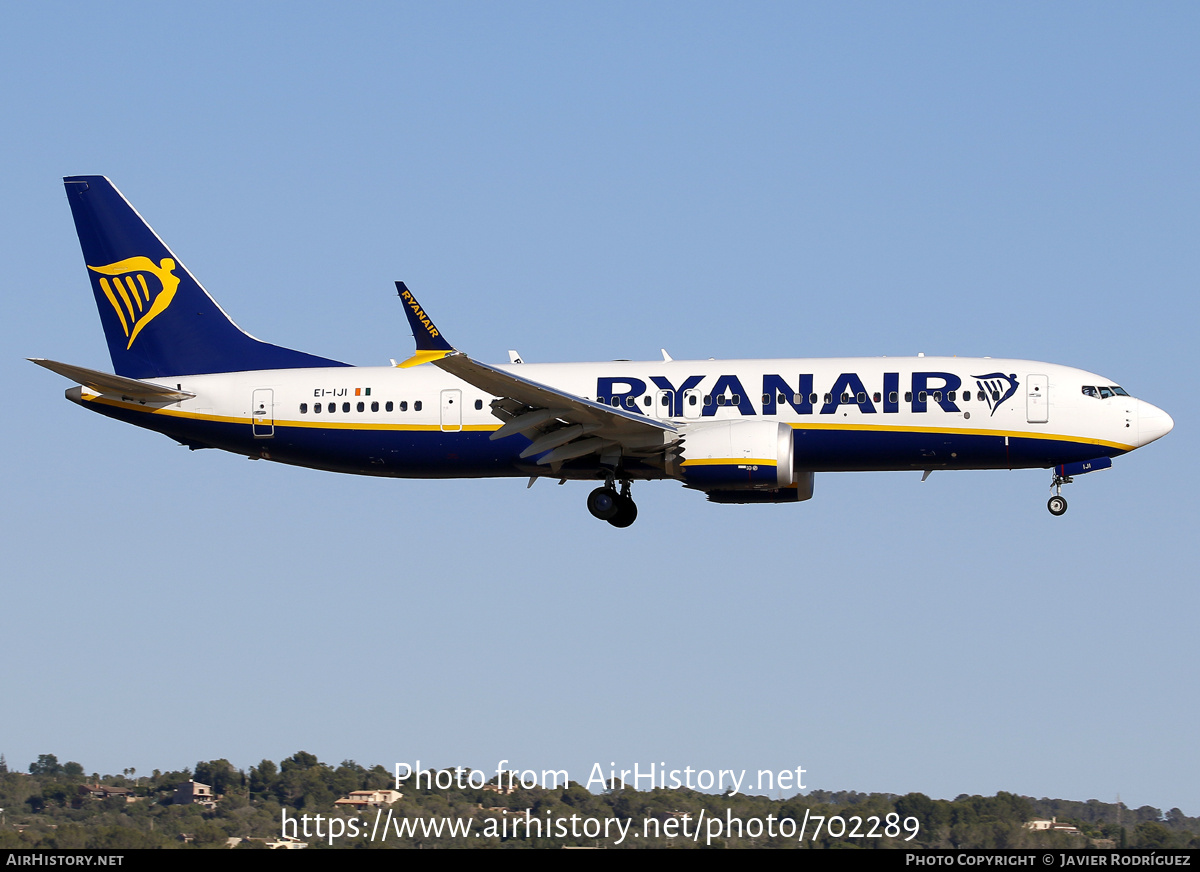 Aircraft Photo of EI-IJI | Boeing 737-8200 Max 200 | Ryanair | AirHistory.net #702289