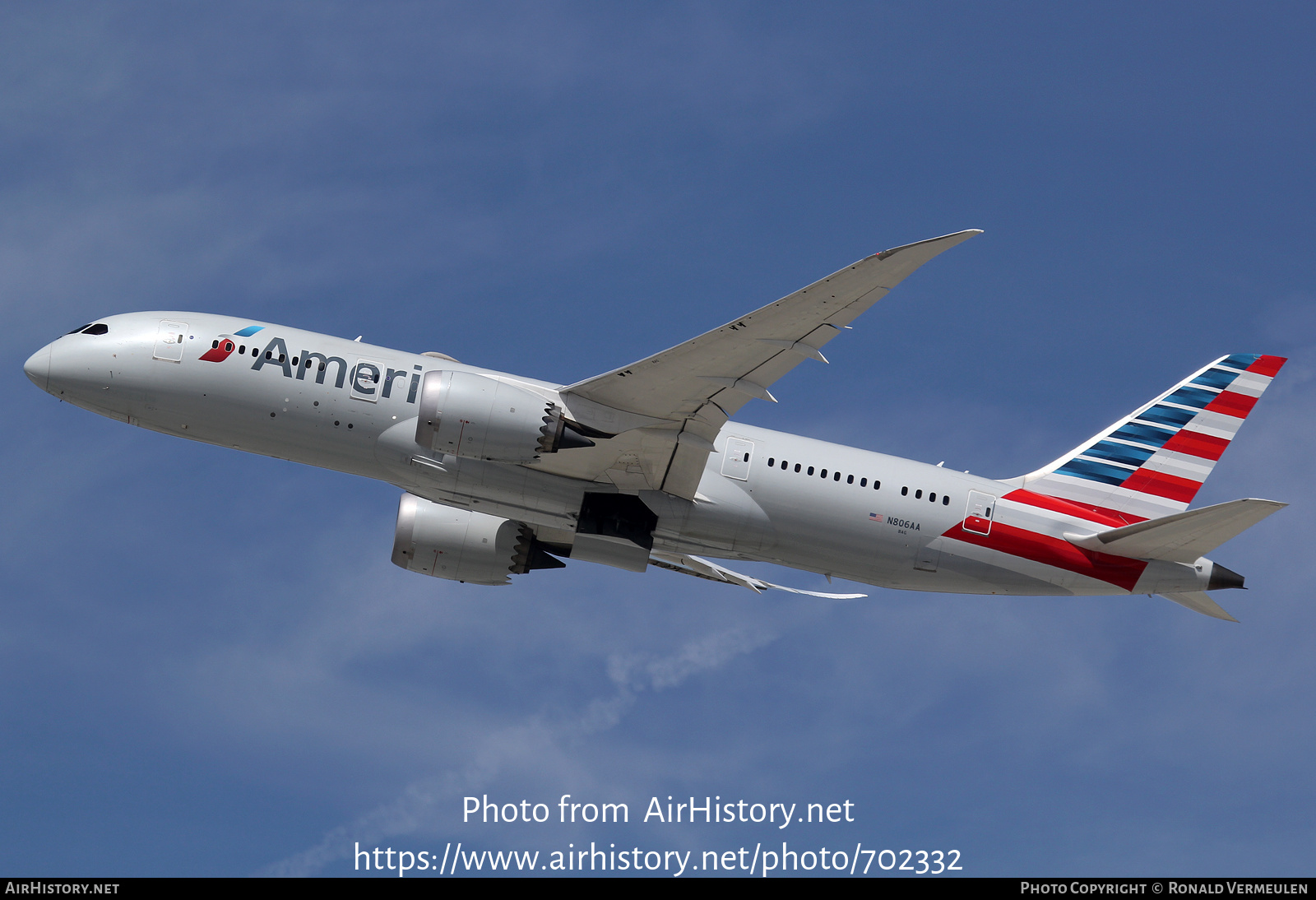 Aircraft Photo of N806AA | Boeing 787-8 Dreamliner | American Airlines | AirHistory.net #702332