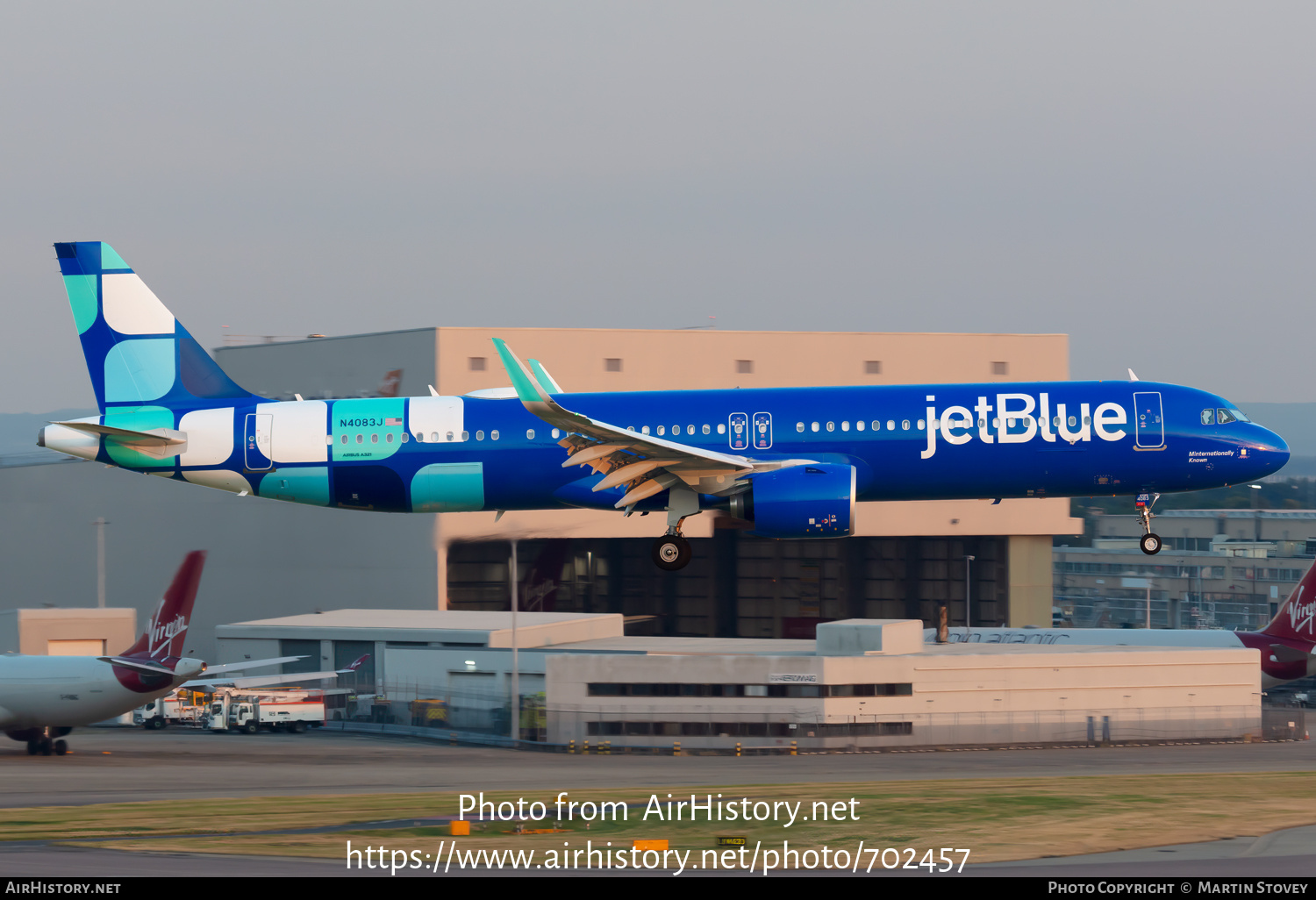 Aircraft Photo of N4083J | Airbus A321-271NX | JetBlue Airways | AirHistory.net #702457