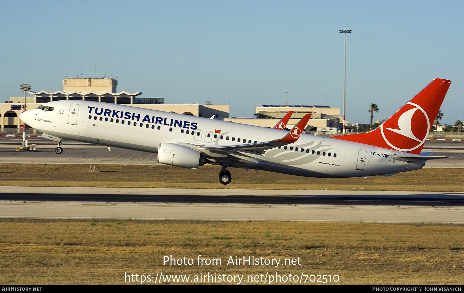 Aircraft Photo of TC-JVM | Boeing 737-8F2 | Turkish Airlines | AirHistory.net #702510