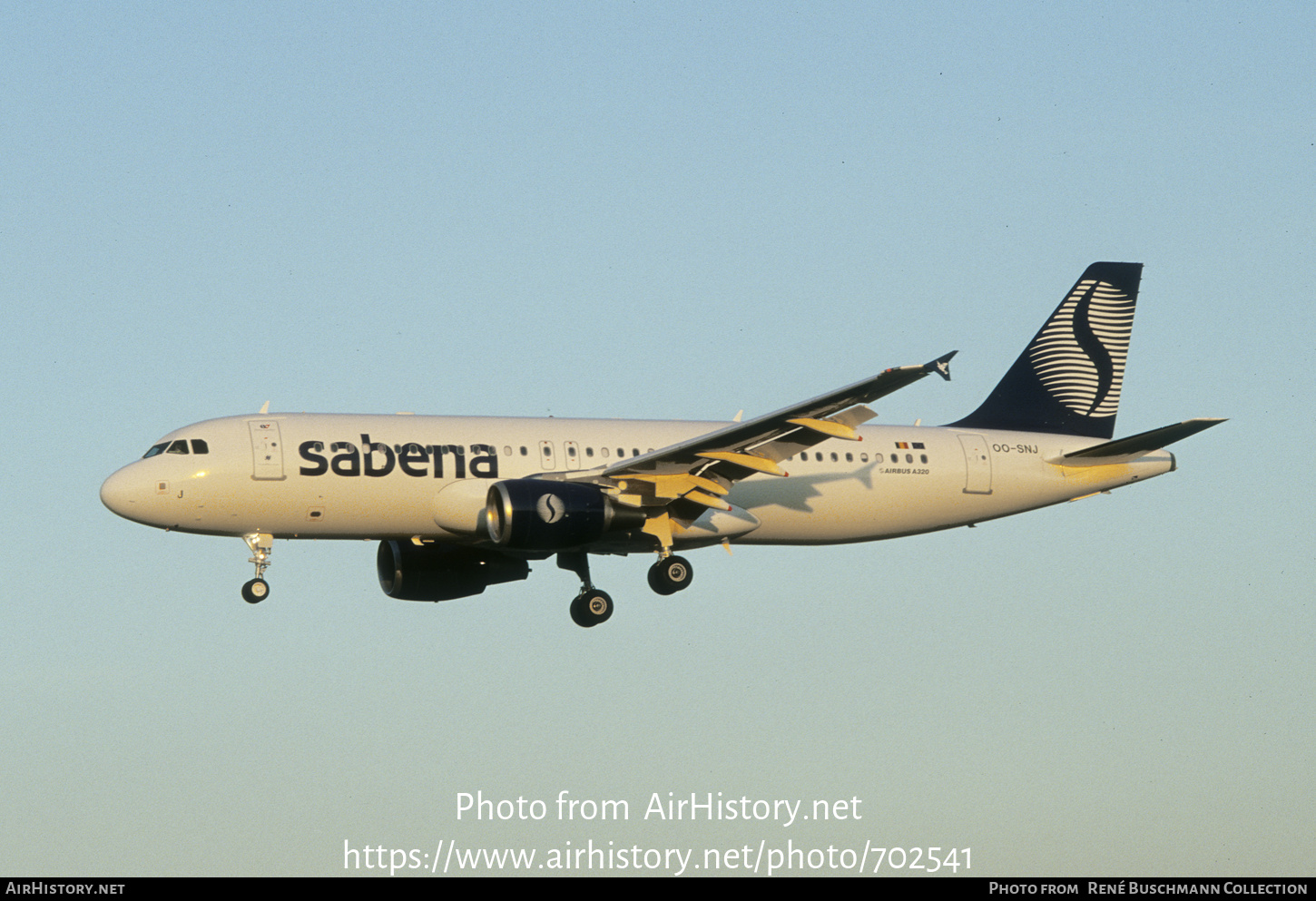 Aircraft Photo of OO-SNJ | Airbus A320-214 | Sabena | AirHistory.net #702541