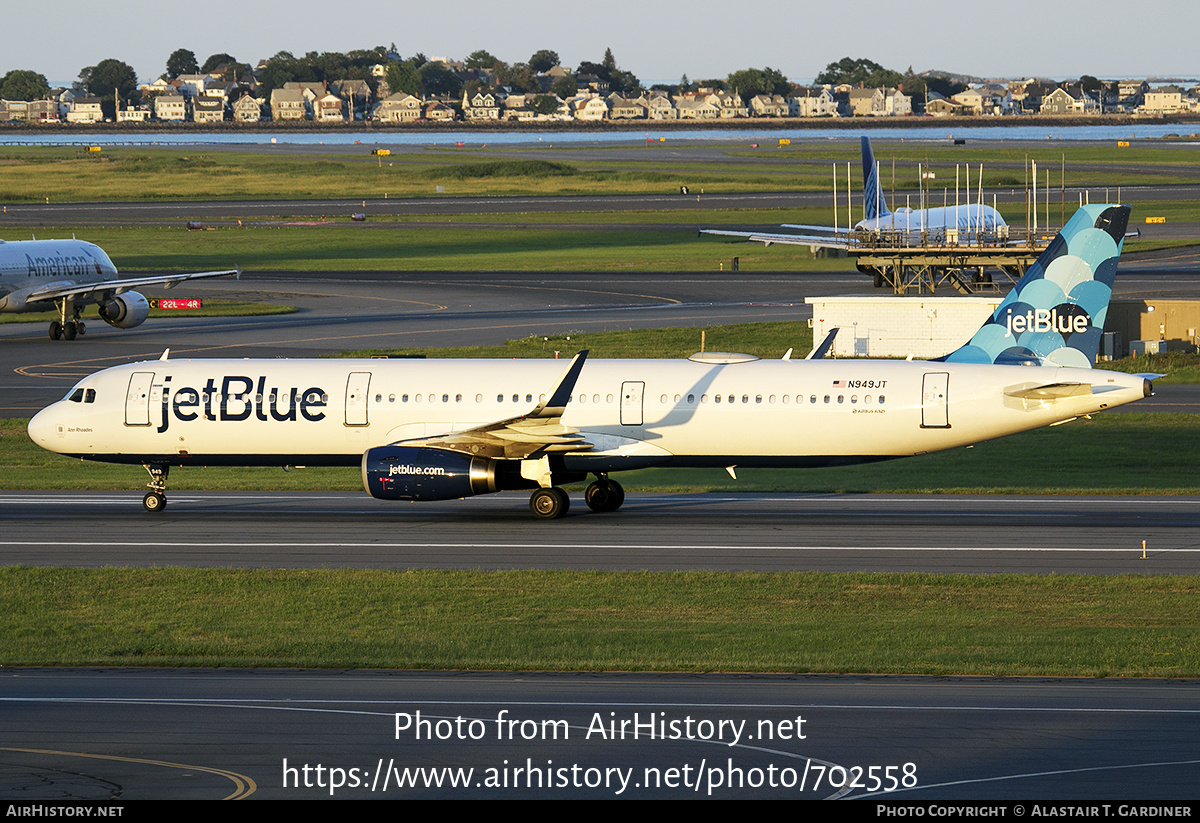 Aircraft Photo of N949JT | Airbus A321-231 | JetBlue Airways | AirHistory.net #702558