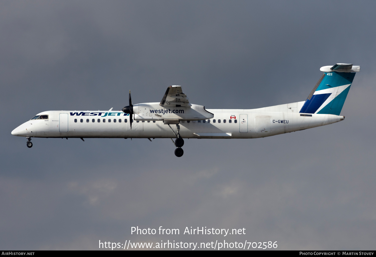 Aircraft Photo of C-GWEU | Bombardier DHC-8-402 Dash 8 | WestJet | AirHistory.net #702586