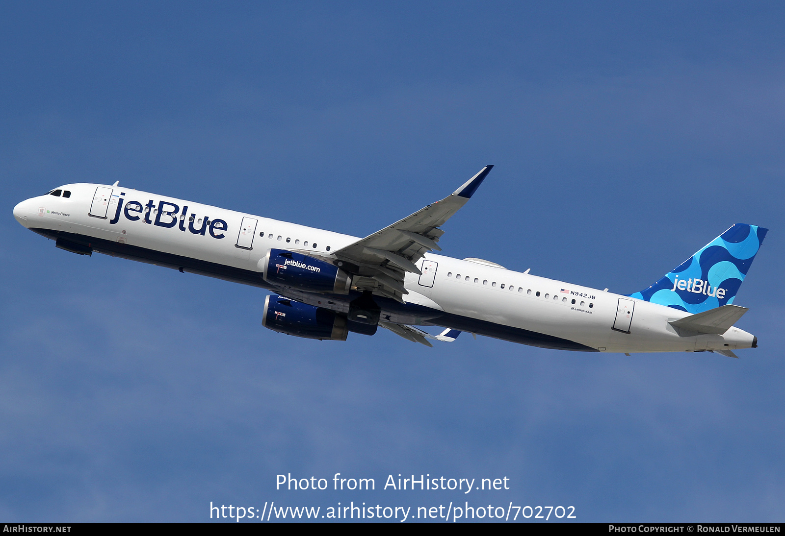 Aircraft Photo of N942JB | Airbus A321-231 | JetBlue Airways | AirHistory.net #702702