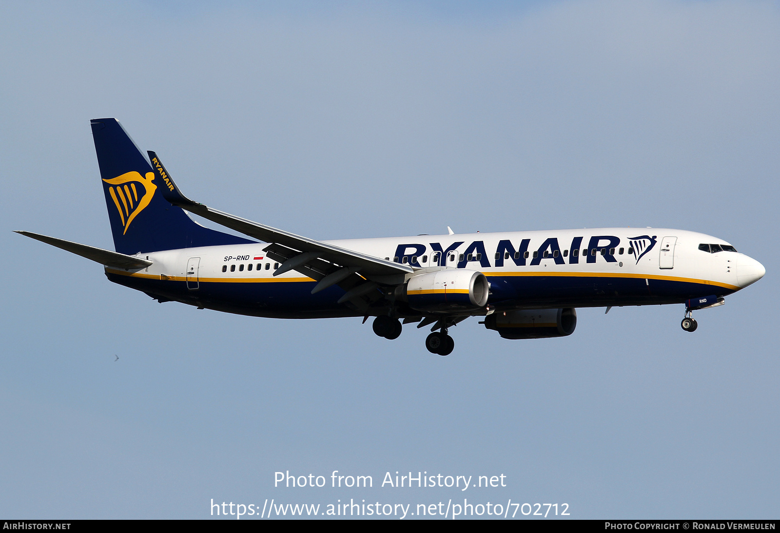 Aircraft Photo of SP-RND | Boeing 737-8AS | Ryanair | AirHistory.net #702712