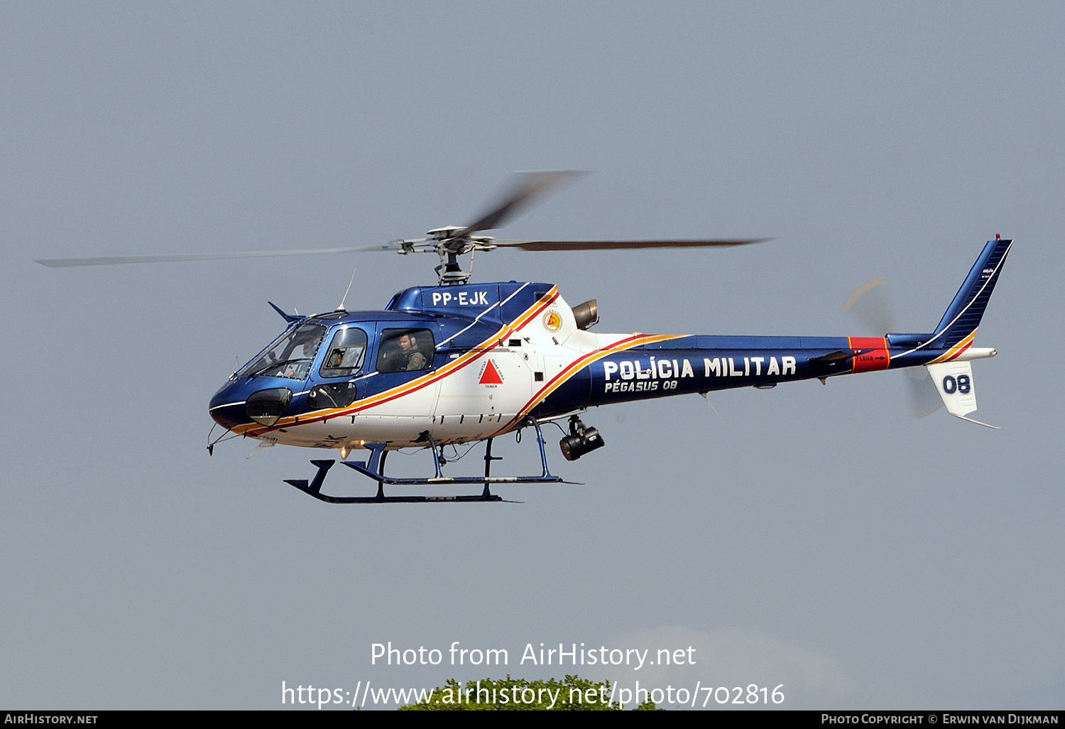 Aircraft Photo of PP-EJK | Helibras AS-350B-2 Esquilo | Polícia Militar | AirHistory.net #702816