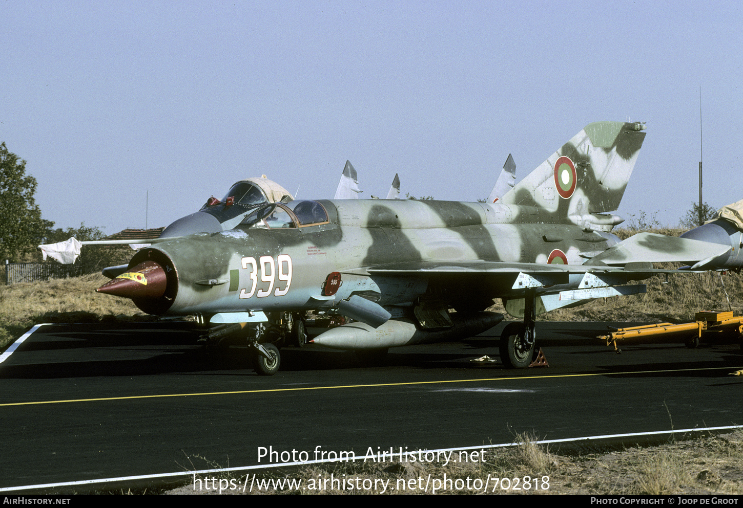 Aircraft Photo of 399 | Mikoyan-Gurevich MiG-21bis | Bulgaria - Air Force | AirHistory.net #702818