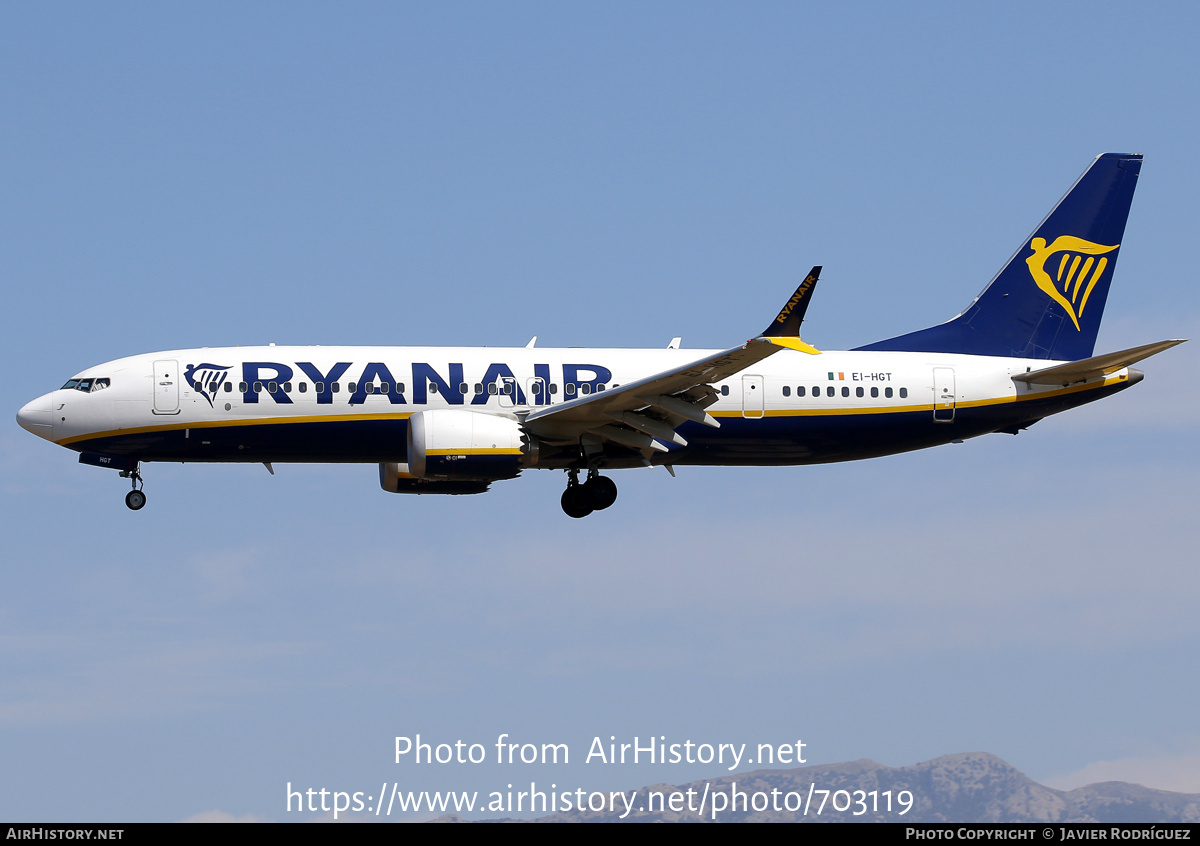 Aircraft Photo of EI-HGT | Boeing 737-8200 Max 200 | Ryanair | AirHistory.net #703119