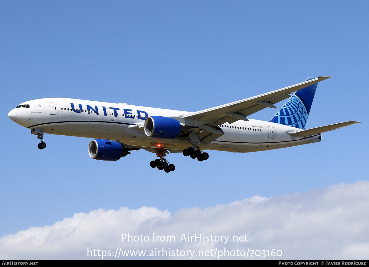 Aircraft Photo of N772UA | Boeing 777-222 | United Airlines | AirHistory.net #703160