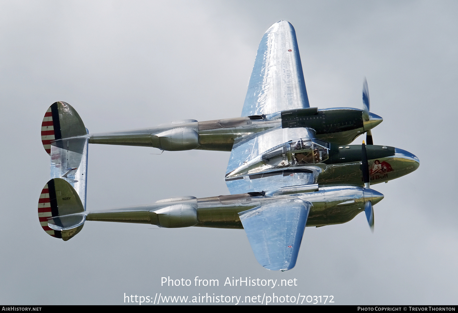 Aircraft Photo of N25Y | Lockheed P-38L Lightning | Red Bull | AirHistory.net #703172