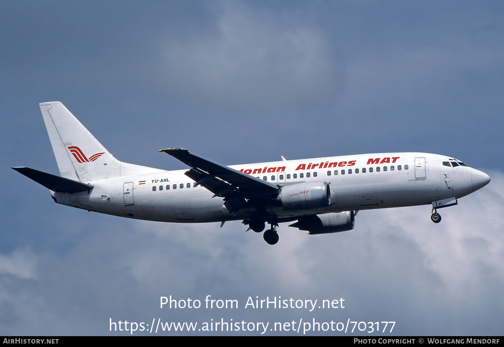 Aircraft Photo of YU-ANL | Boeing 737-3H9 | MAT - Macedonian Airlines | AirHistory.net #703177