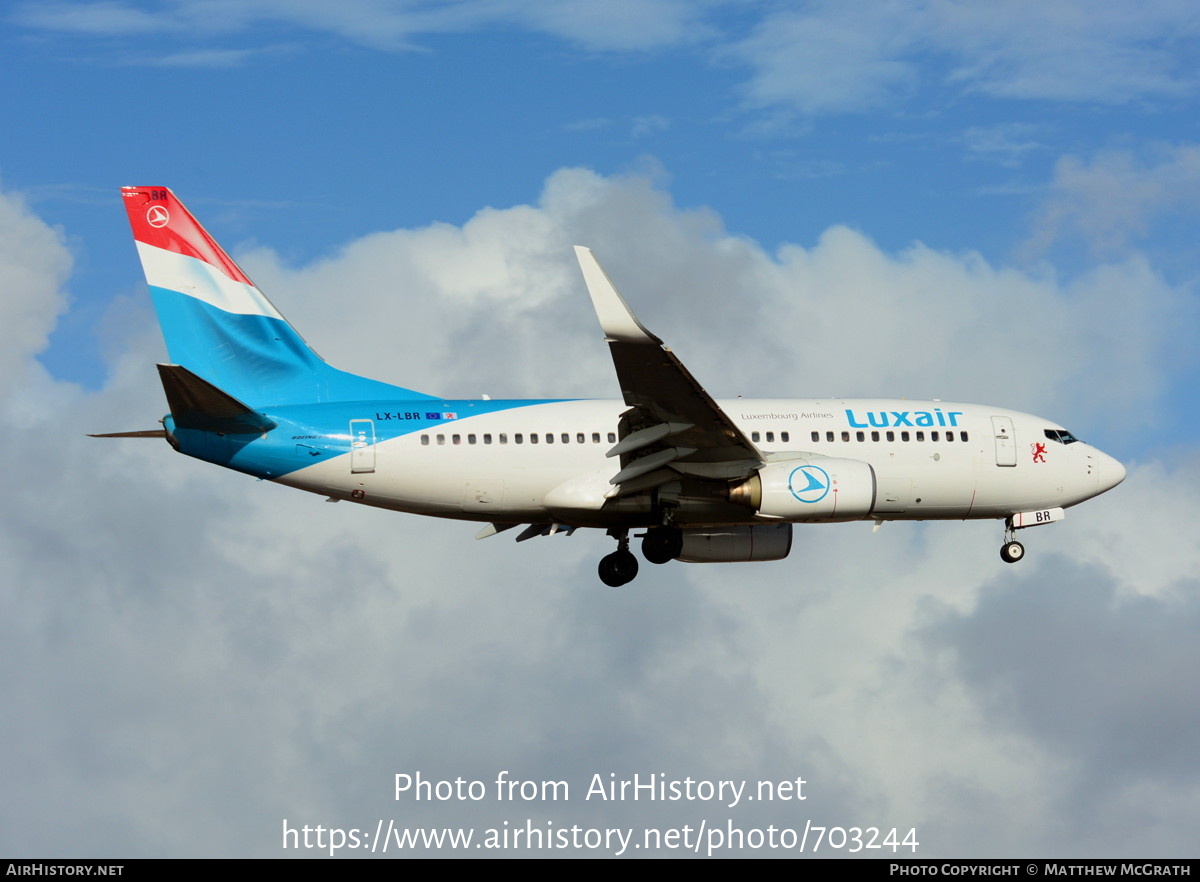 Aircraft Photo of LX-LBR | Boeing 737-7K2 | Luxair | AirHistory.net #703244