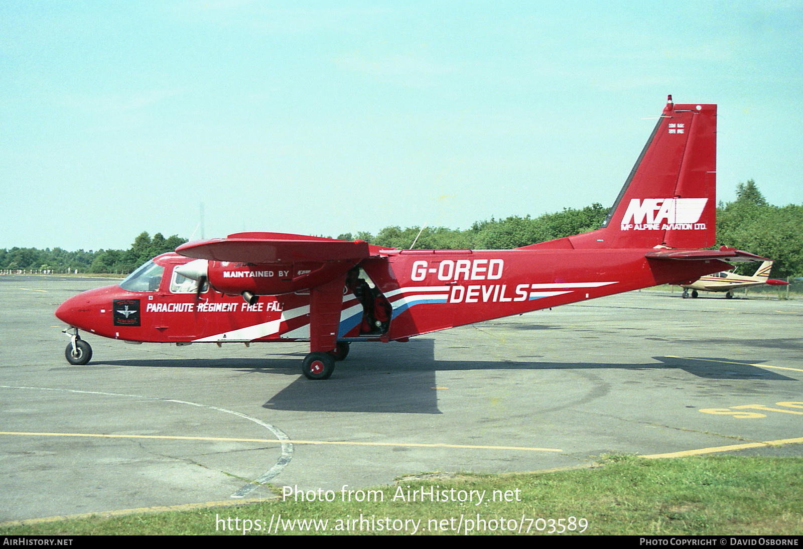 Aircraft Photo of G-ORED | Pilatus Britten-Norman BN-2T Islander | McAlpine Aviation | AirHistory.net #703589