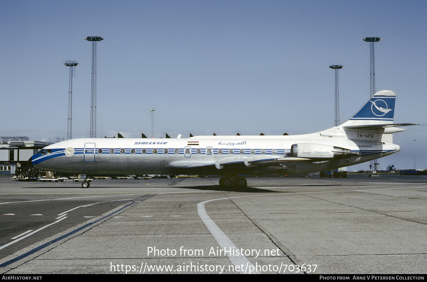 Aircraft Photo of YK-AFD | Sud SE-210 Caravelle 10B3 Super B | Syrian Air - Syrian Arab Airlines | AirHistory.net #703637