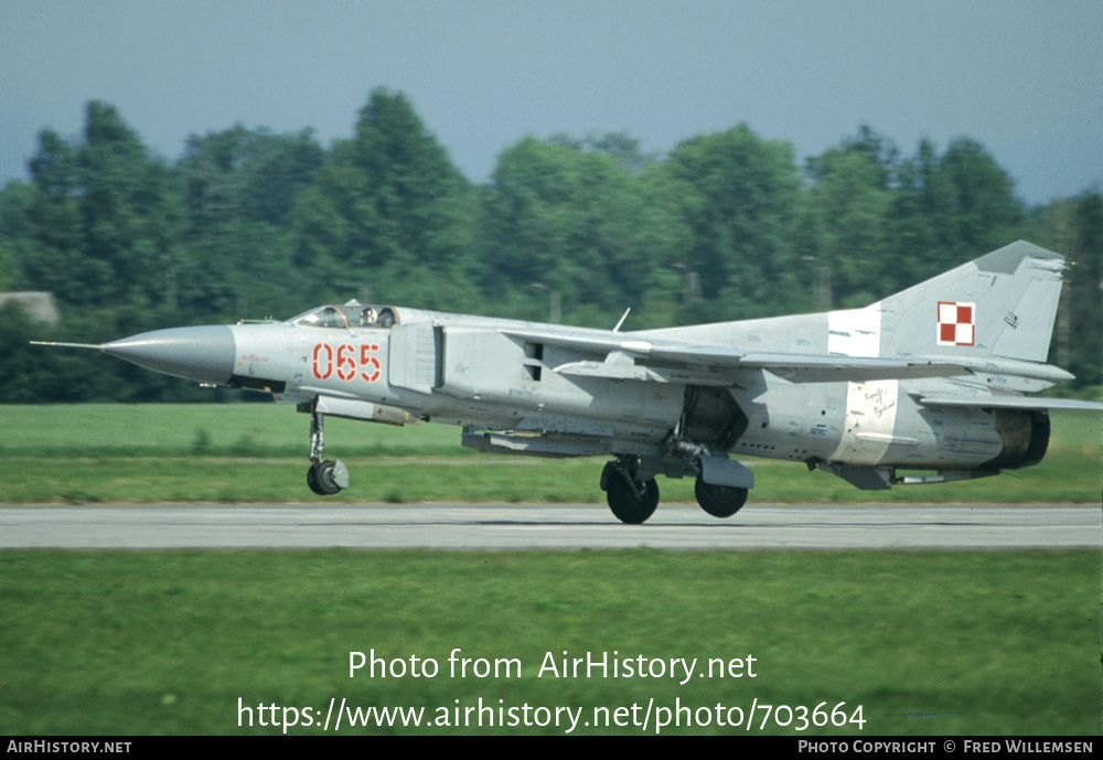 Aircraft Photo of 065 | Mikoyan-Gurevich MiG-23MF | Poland - Air Force | AirHistory.net #703664