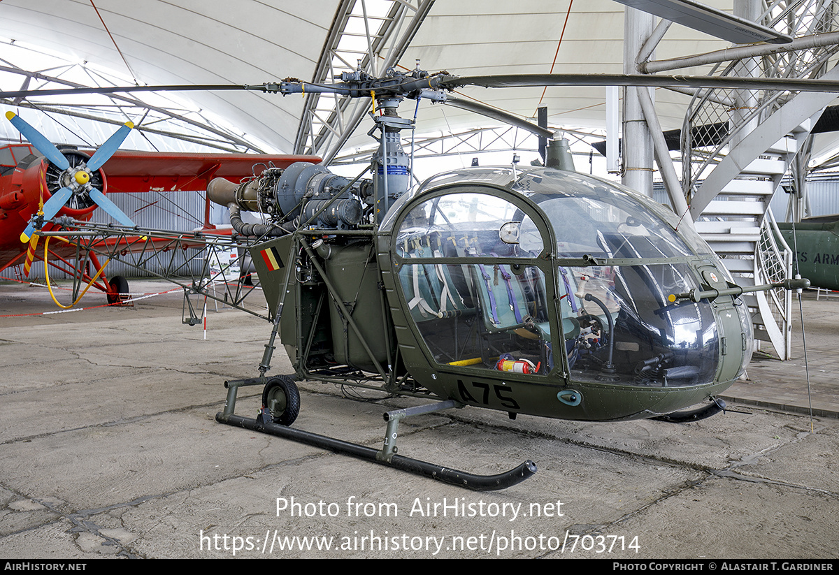 Aircraft Photo of A75 | Sud SA-318C Alouette II | Belgium - Army | AirHistory.net #703714