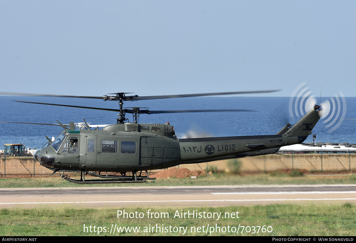 Aircraft Photo of L1012 | Bell UH-1H Iroquois | Lebanon - Air Force | AirHistory.net #703760