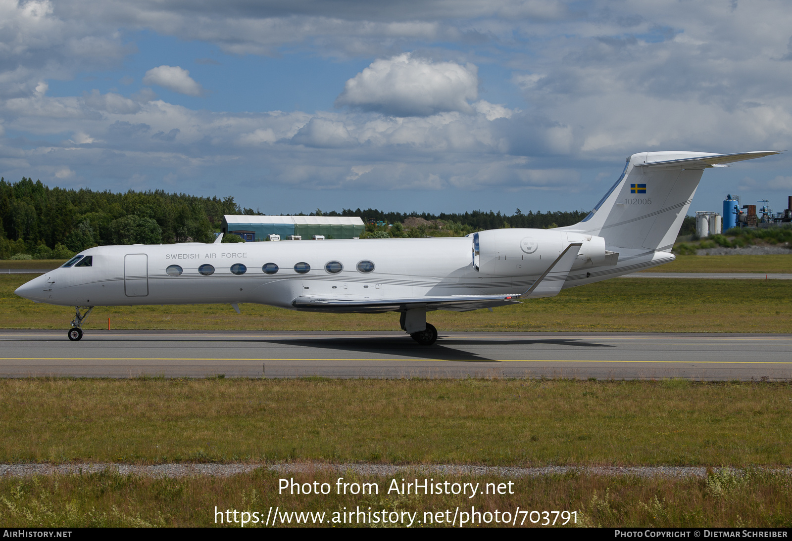 Aircraft Photo of 102005 | Gulfstream Aerospace Tp102D Gulfstream V | Sweden - Air Force | AirHistory.net #703791