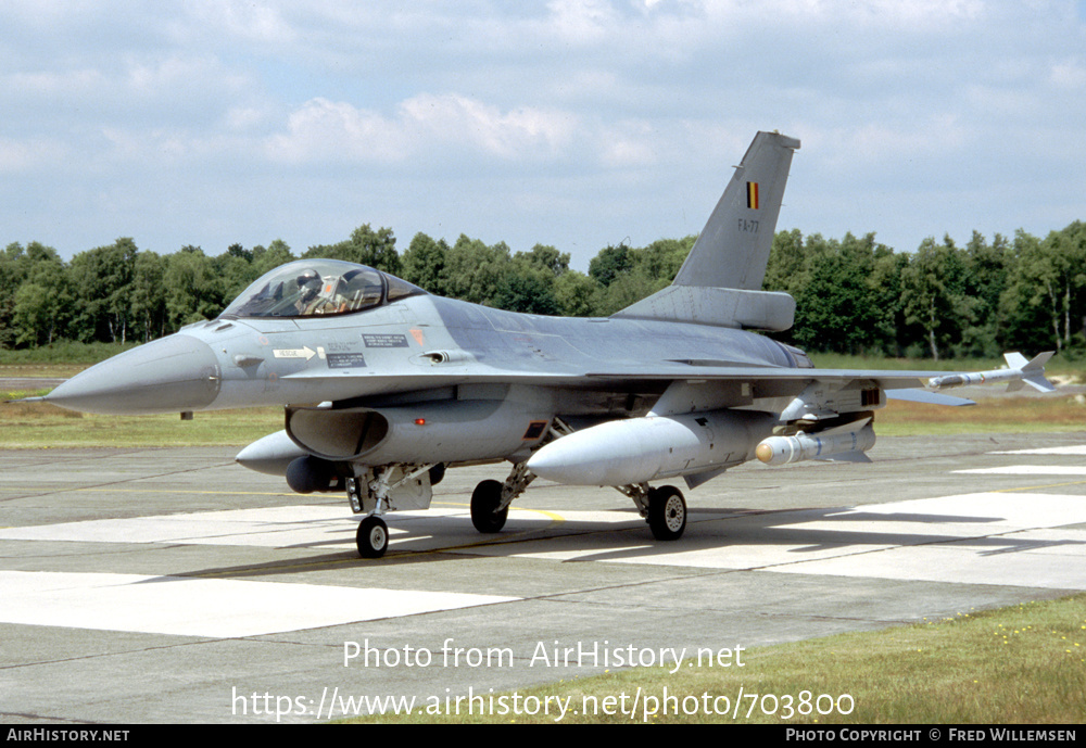 Aircraft Photo of FA-77 | General Dynamics F-16AM Fighting Falcon | Belgium - Air Force | AirHistory.net #703800