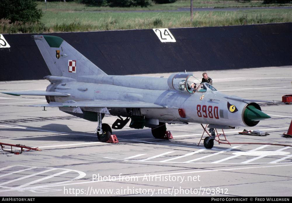 Aircraft Photo of 8980 | Mikoyan-Gurevich MiG-21bis | Poland - Navy | AirHistory.net #703812