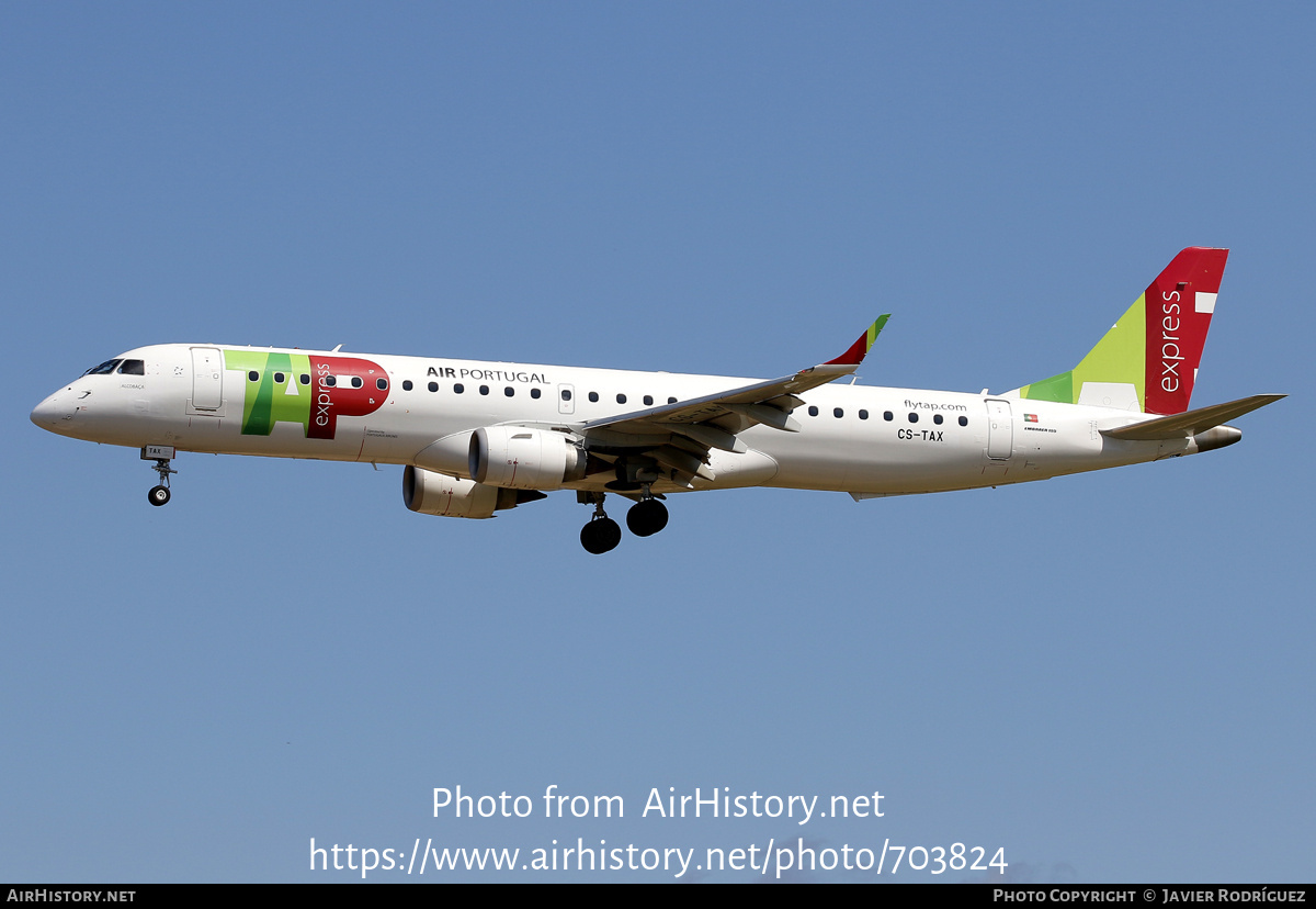 Aircraft Photo of CS-TAX | Embraer 195LR (ERJ-190-200LR) | TAP Air Portugal Express | AirHistory.net #703824