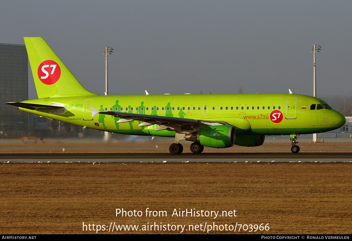 Aircraft Photo of VP-BTO | Airbus A319-114 | S7 Airlines | AirHistory.net #703966