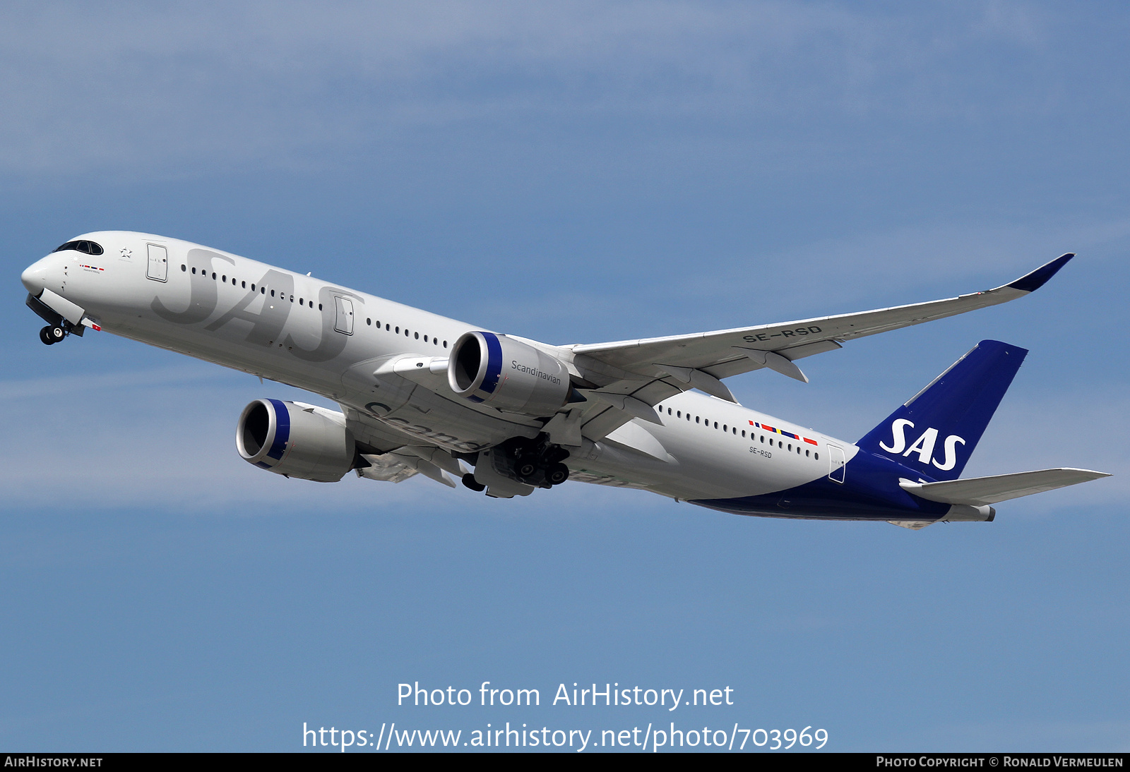 Aircraft Photo of SE-RSD | Airbus A350-941 | Scandinavian Airlines - SAS | AirHistory.net #703969