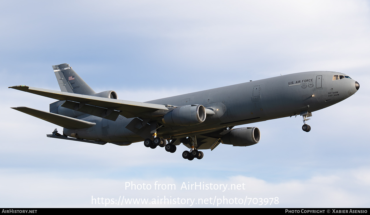 Aircraft Photo of 85-0033 / 50033 | McDonnell Douglas KC-10A Extender (DC-10-30CF) | USA - Air Force | AirHistory.net #703978