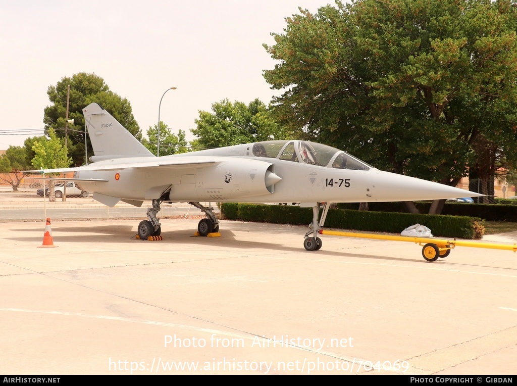 Aircraft Photo of CE.14C-86 | Dassault Mirage F1DDA | Spain - Air Force | AirHistory.net #704069