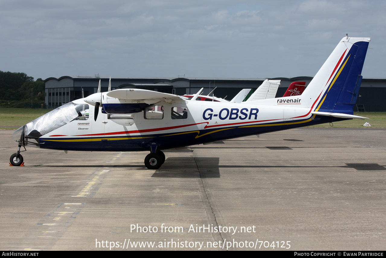 Aircraft Photo of G-OBSR | Partenavia P-68 Observer | Ravenair | AirHistory.net #704125