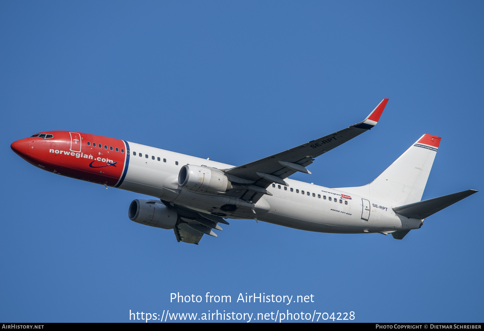 Aircraft Photo of SE-RPT | Boeing 737-8JP | Norwegian | AirHistory.net #704228