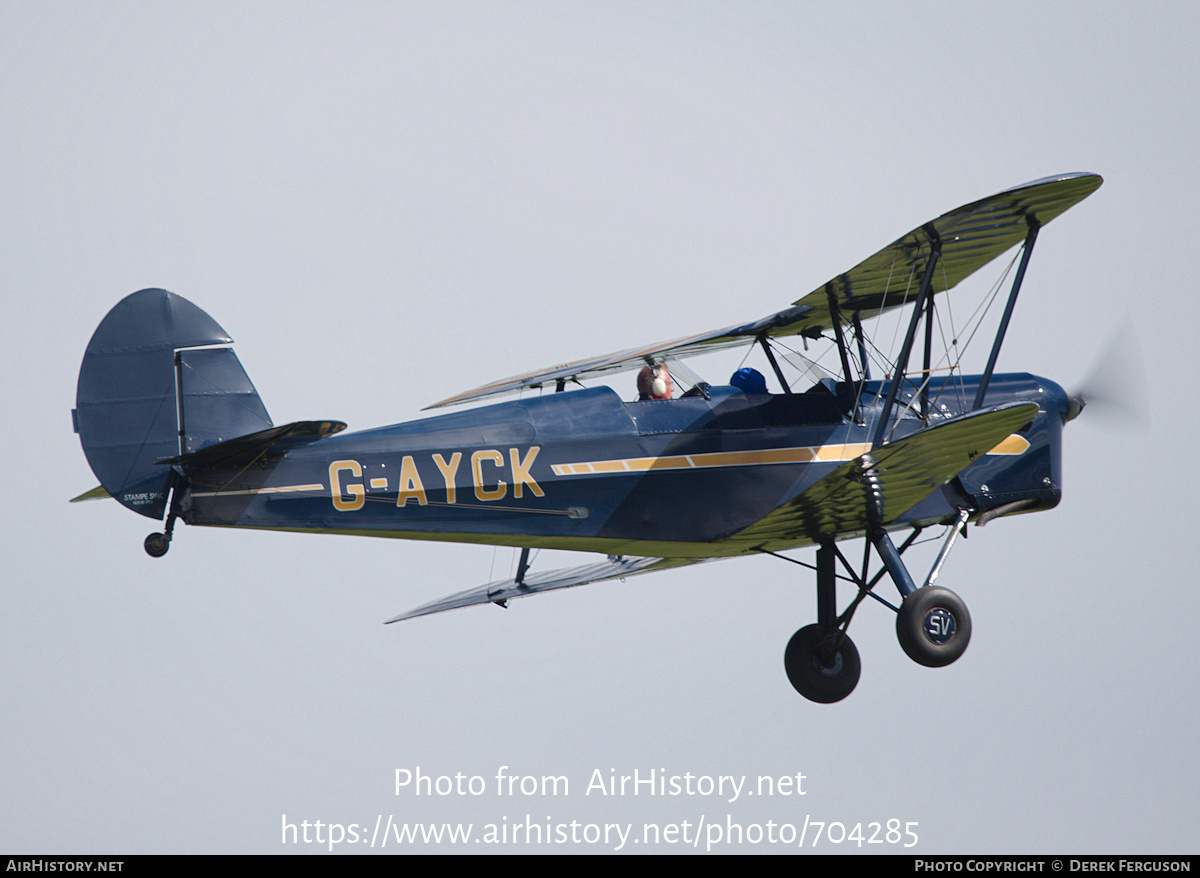 Aircraft Photo of G-AYCK | AIA Stampe SV-4C | AirHistory.net #704285