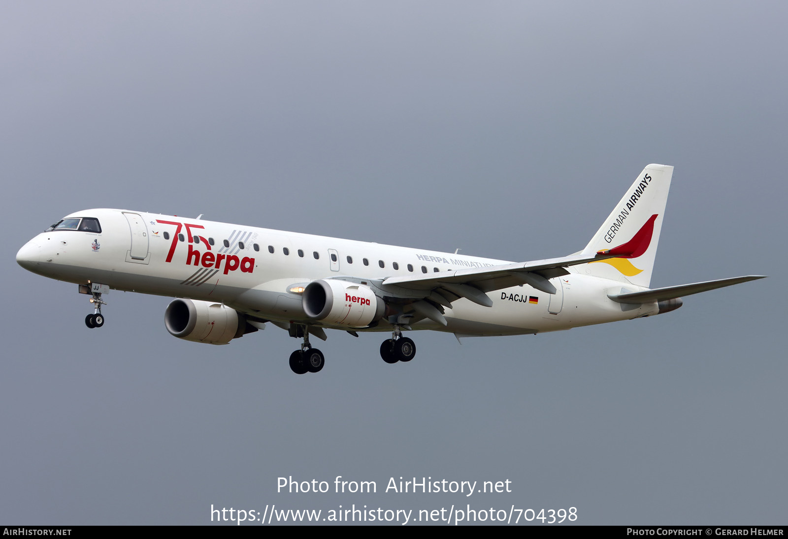 Aircraft Photo of D-ACJJ | Embraer 190LR (ERJ-190-100LR) | German Airways | AirHistory.net #704398