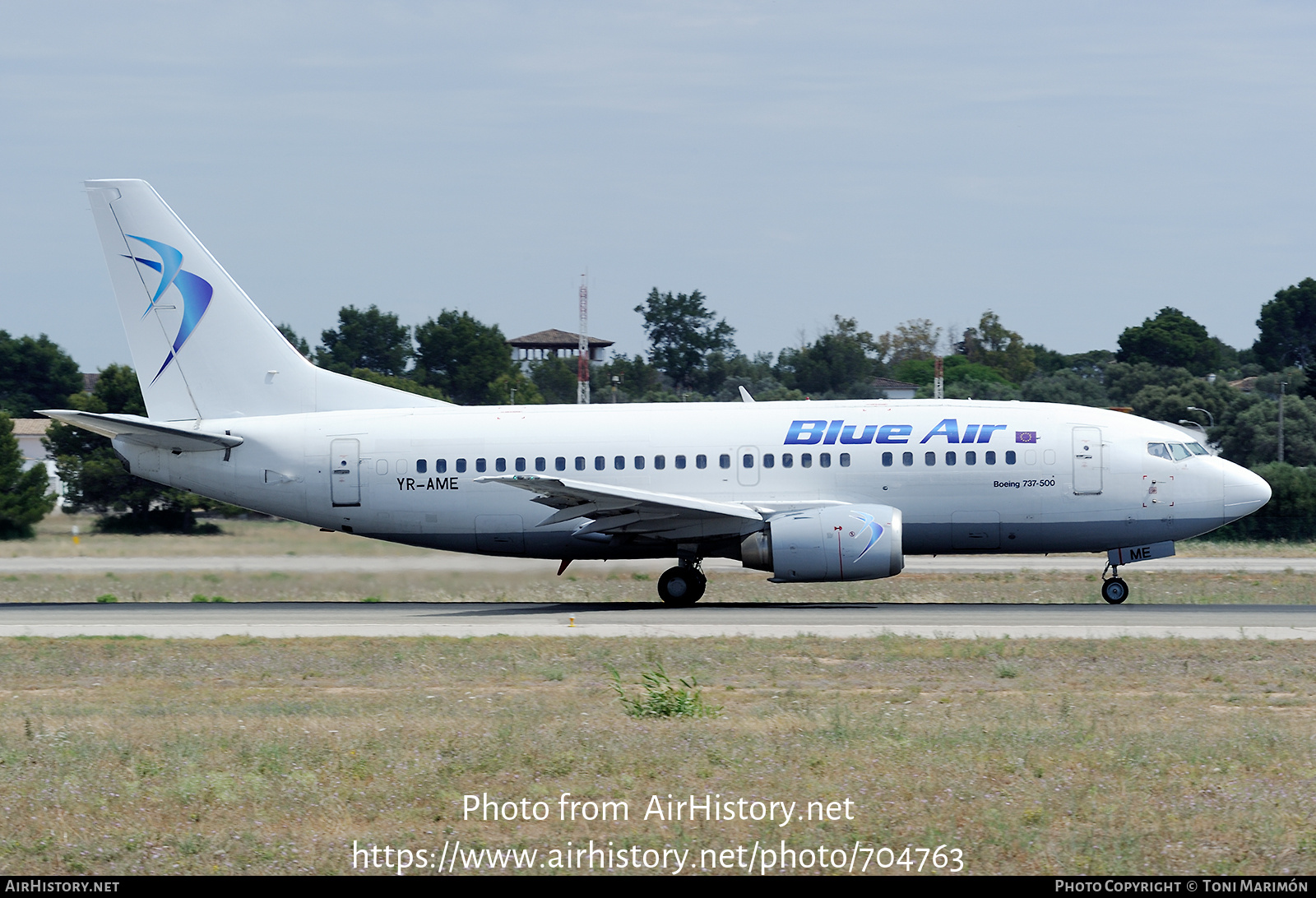 Aircraft Photo of YR-AME | Boeing 737-530 | Blue Air | AirHistory.net #704763